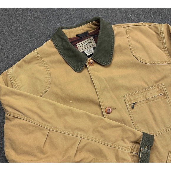 VTG LL Bean Chore Barn Field Coat Men's Size XL Canvas Corduroy Collar 70s USA - Picture 10 of 16